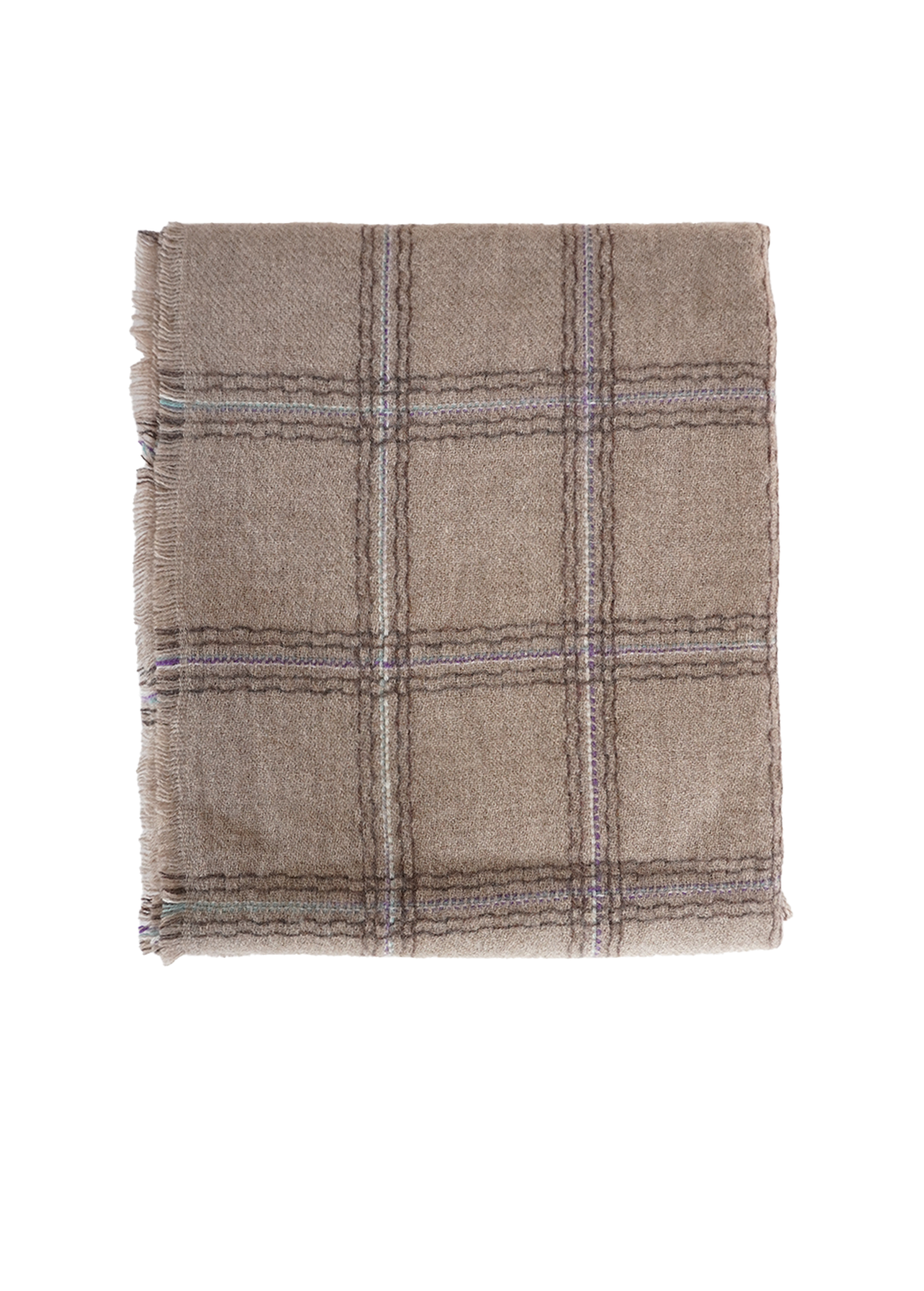 Shawl_Thick_Brown Plaid