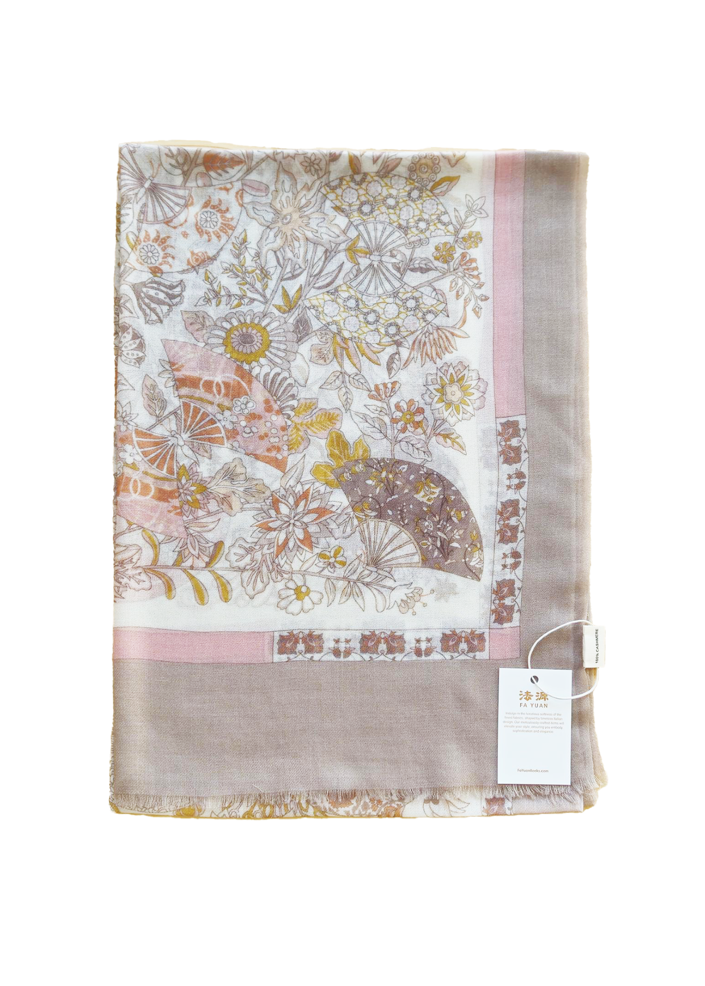 Shawl_Thin_Beige Flower (Last Chance)