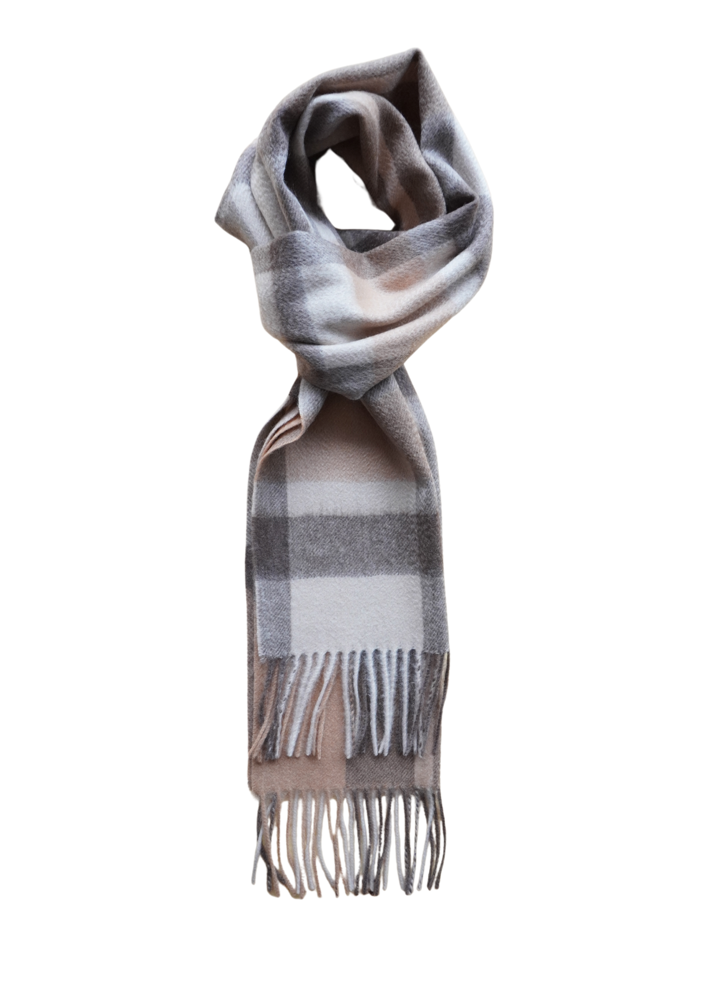 Scarf-Plaid with Light Brow & Gray