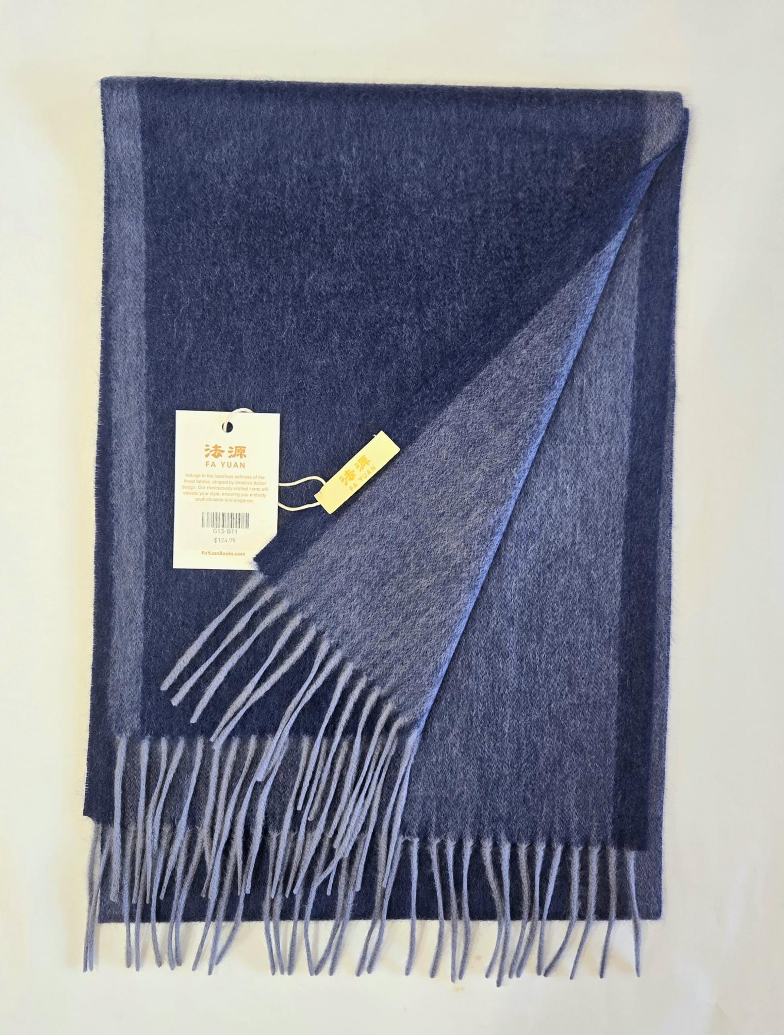 Scarf-Navy & Gray Blue